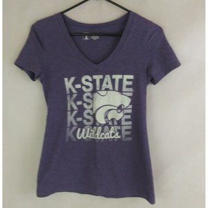NCAA K State Wildcats Women's V-Neck T-Shirt Size XS